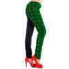 Banned - HALF BLACK HALF CHECK Hose Skinny Fit - Schwarz/Grün Product image